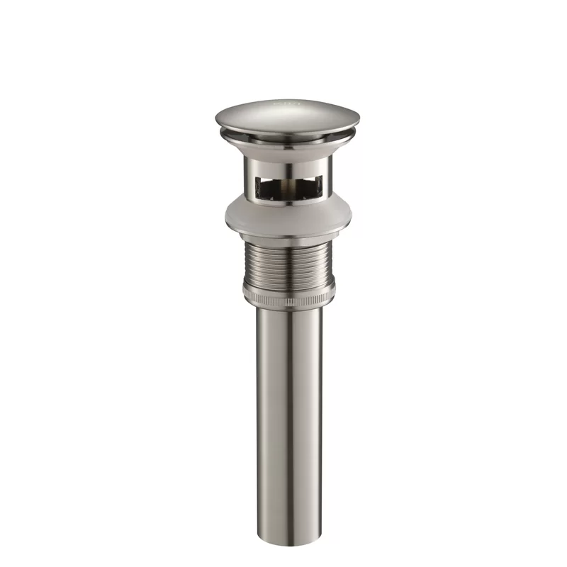 Universal Pop-up Bathroom Sink Drain With Overflow - Brushed Nickel
