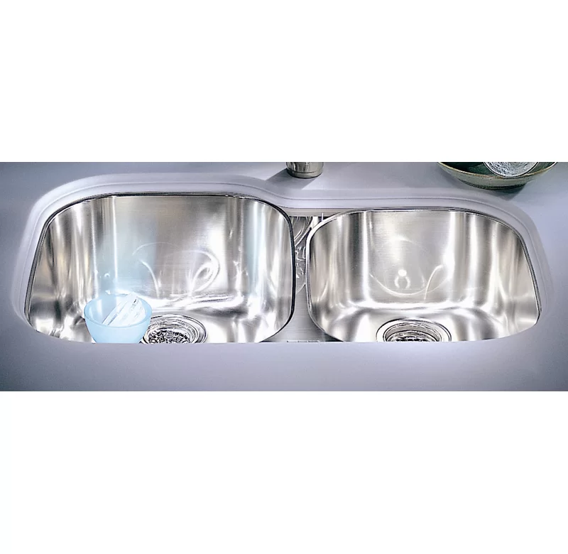 32 Lx20 WUndermountDoubleBasinKitchenSink 1 TAPS DEPOT.LTD