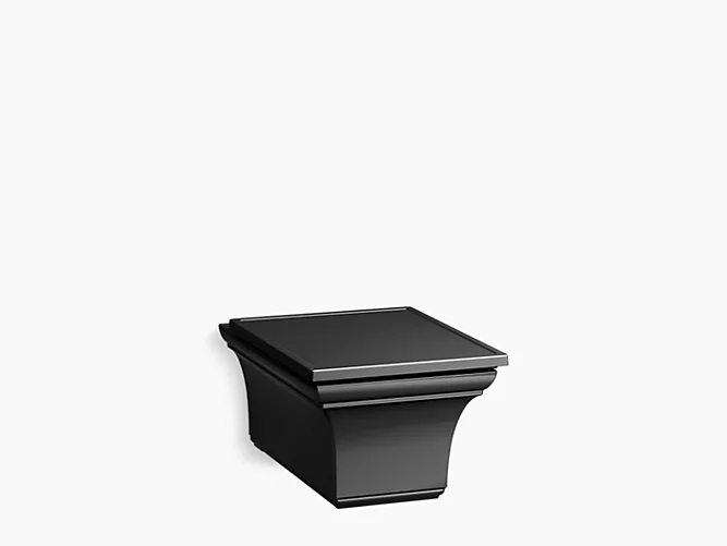 KOHLER Memoirs™Wall-hung compact elongated toilet, dual-flush - Black