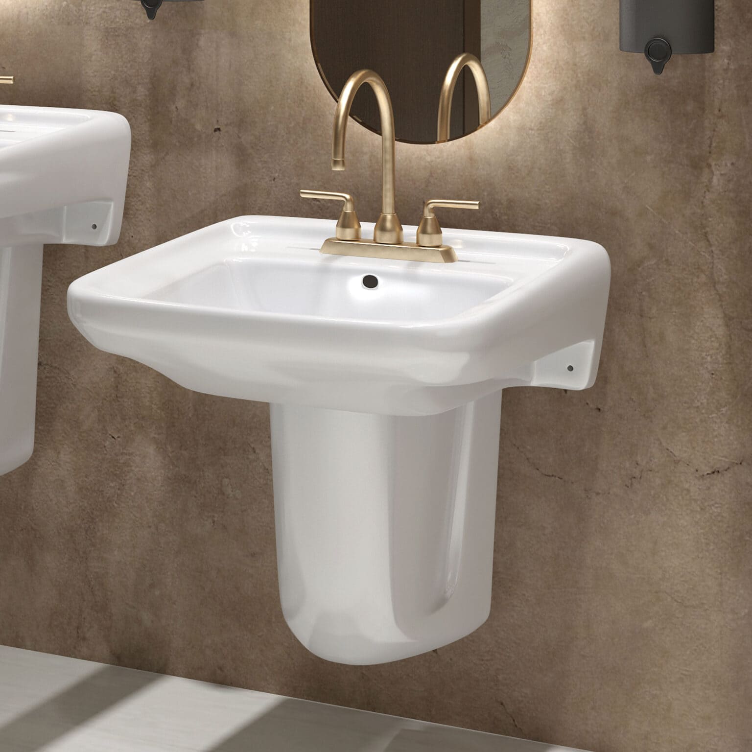 Contrac Clayton 20 Wall Mount Sink with Shroud 1 Canada Taps Depot Ltd.