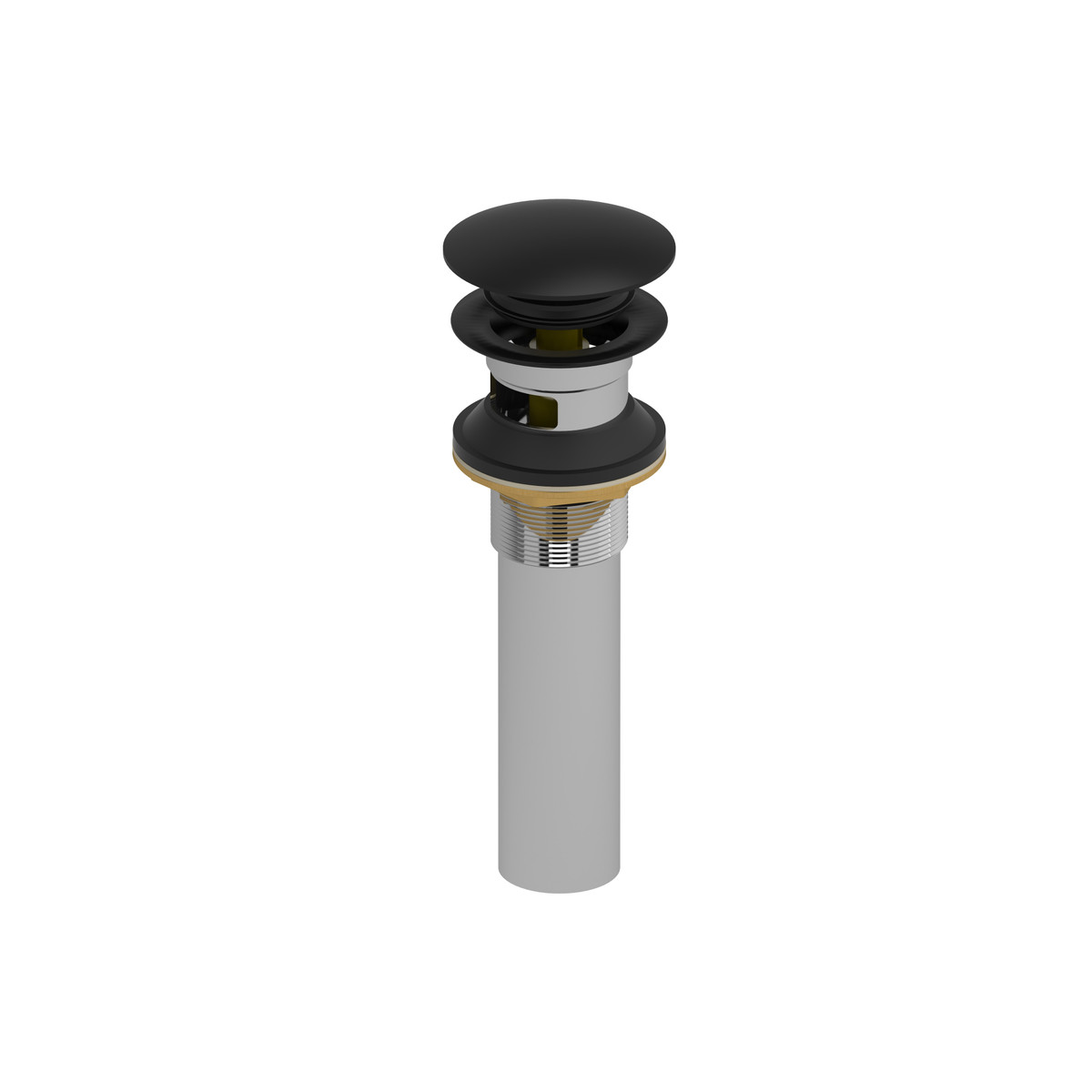 Riobel Push Drain With Overflow - Matte Black