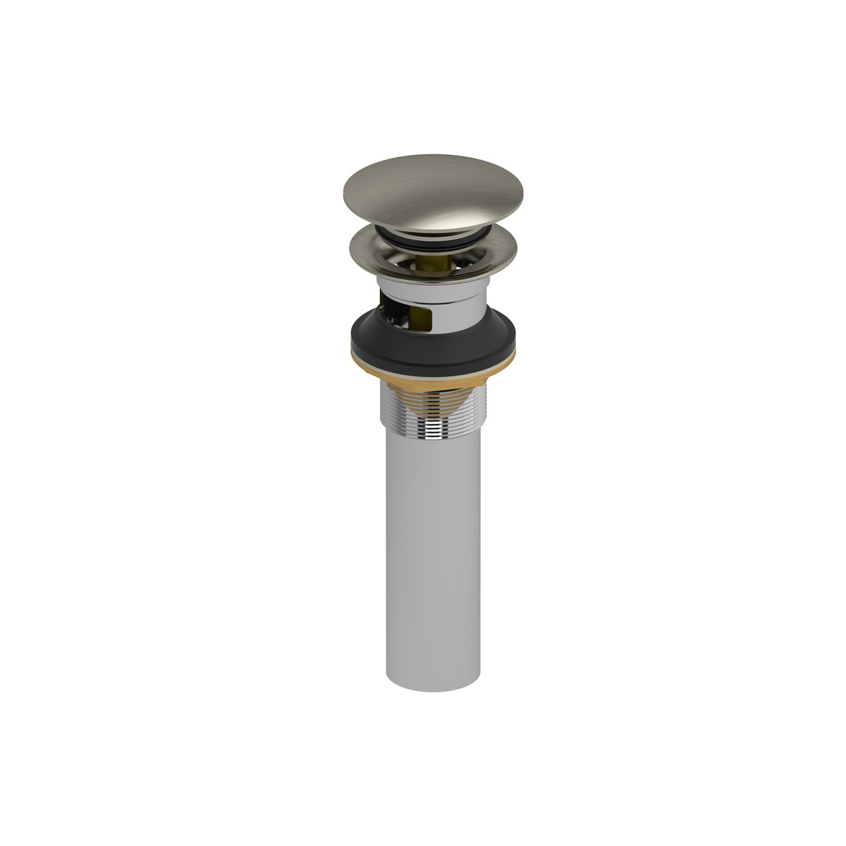 Riobel Push Drain With Overflow - Brushed Nickel