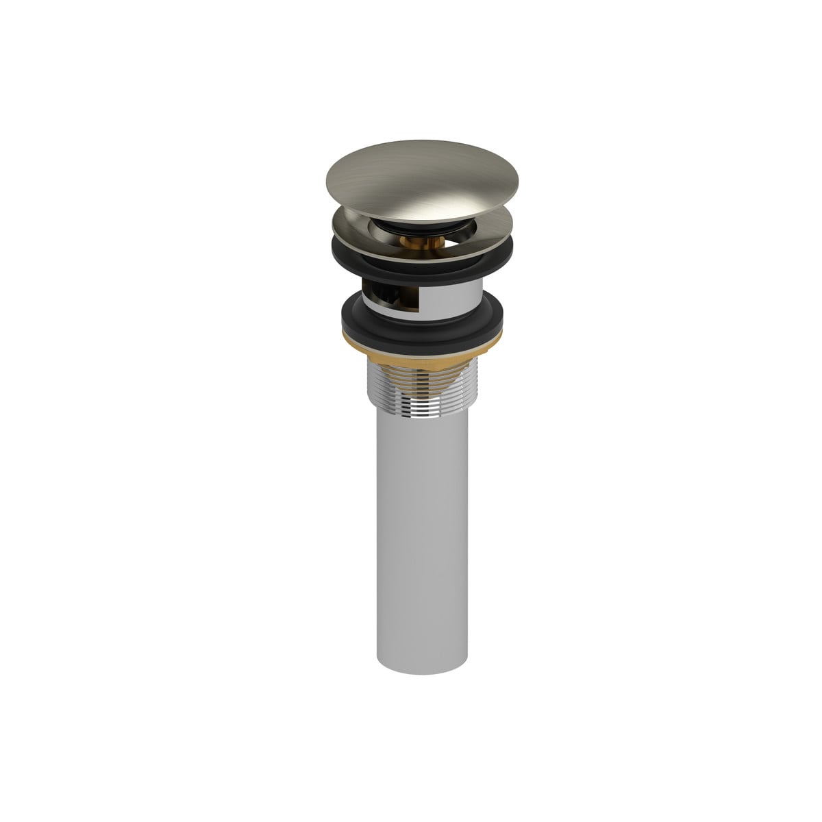 Riobel Push Drain With Overflow - Brushed Nickel