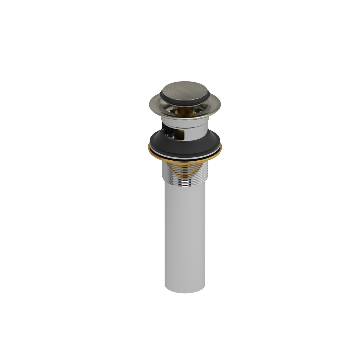 Riobel Push Drain With Overflow - Brushed Nickel