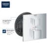 68965 GROHE Info Grohtherm 2handle Thermo 24158 Cube Dual 3 original Taps Depot Ltd.