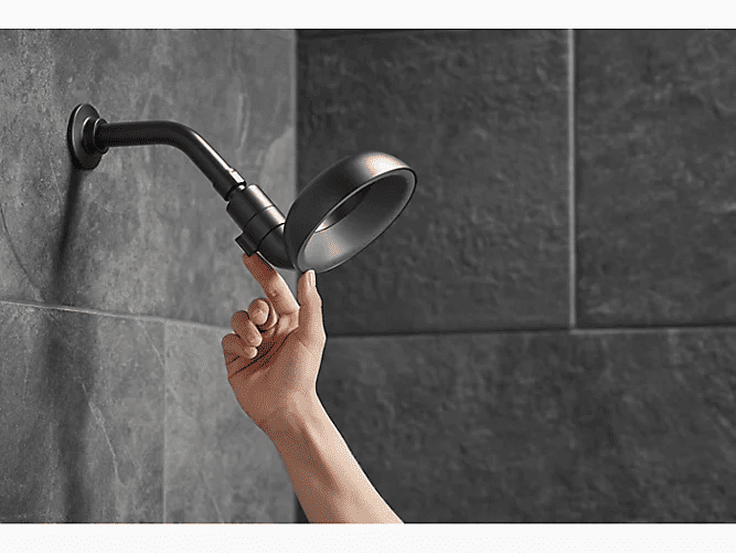 Kohler 20999-BL Statement VES Soffione Doccia Monofunzione, 1.5 Gpm, Nero Opaco, Con Tecnologia Katalyst E Leva Flusso Regolabile