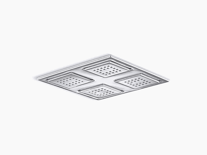 KOHLER WaterTile® Rain Overhead shower panel with four 22nozzle sprayheads