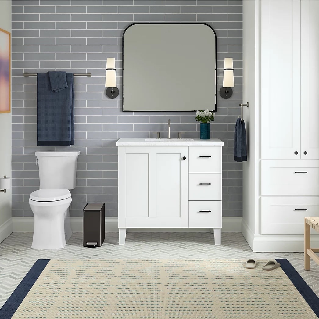 KOHLER 2.5gallon slim step trash can