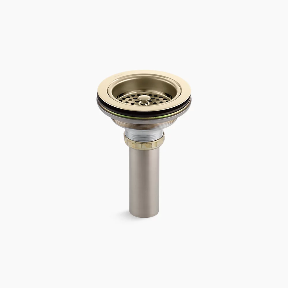 KOHLER Duostrainer® Sink drain and strainer with tailpiece - Vibrant French Gold