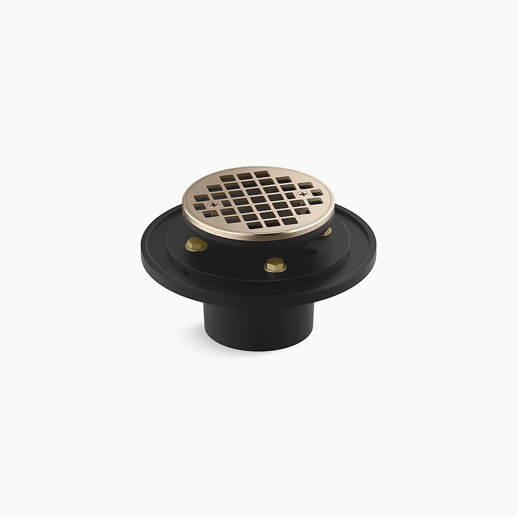 KOHLER Clearflo Round brass tile-in shower drain - Vibrant Brushed Bronze