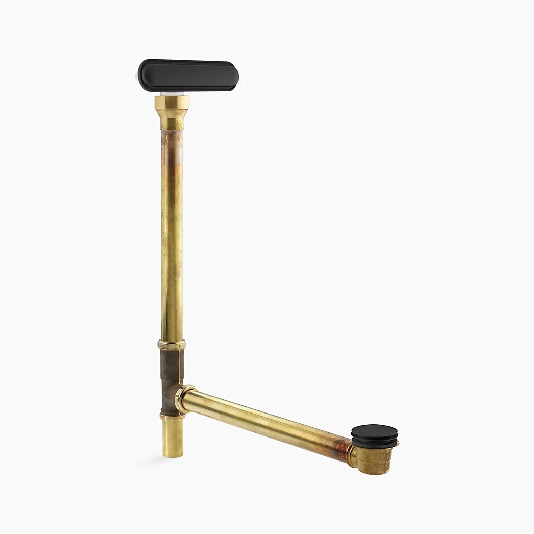 KOHLER Clearflo Slotted overflow brass bath drain - Matte Black