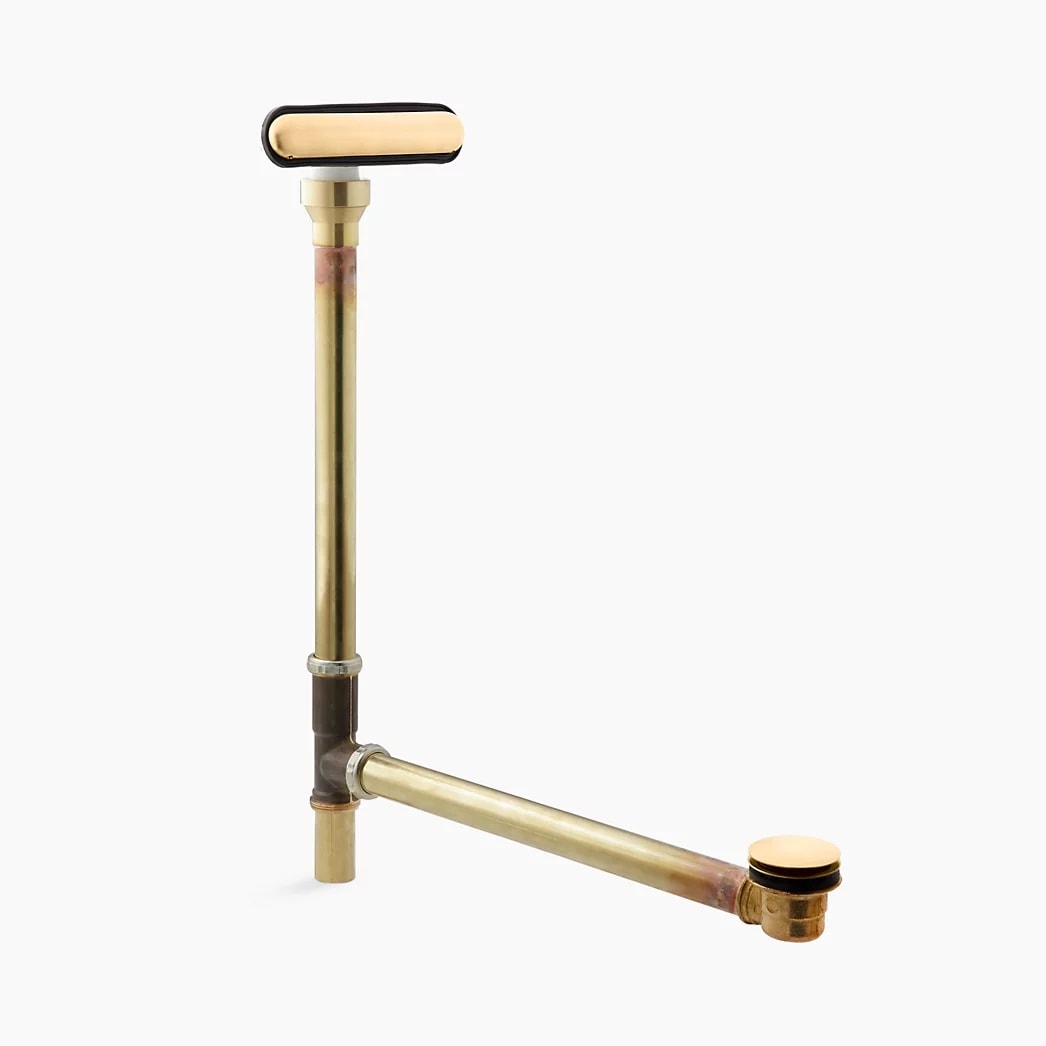 KOHLER Clearflo Slotted overflow brass bath drain - Vibrant Brushed Moderne Brass