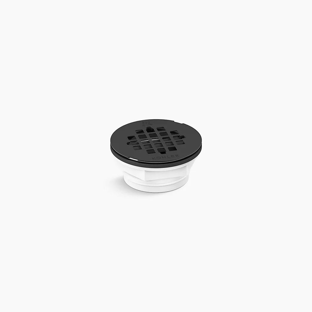 KOHLER Round PVC shower receptor drain - Matte Black