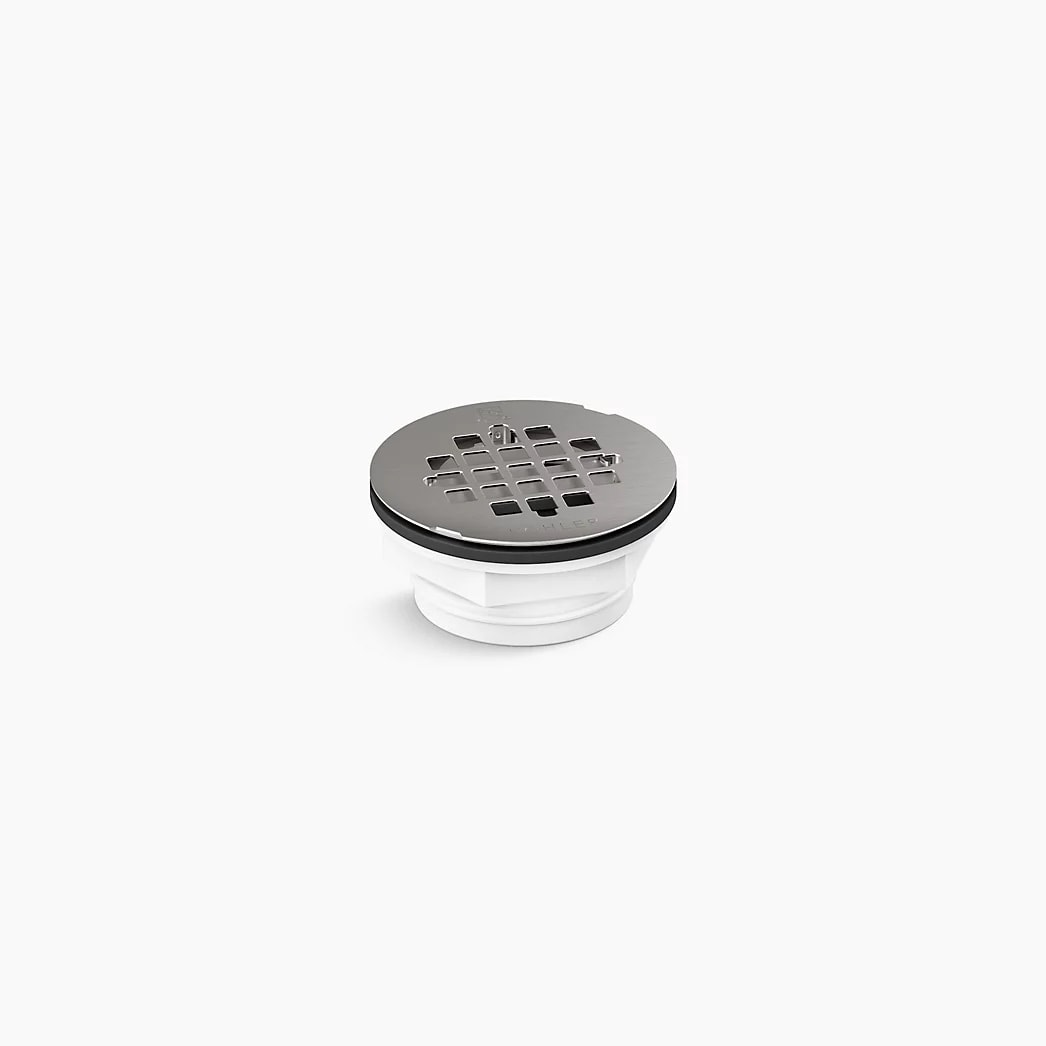 KOHLER Round PVC shower receptor drain - Brushed Stainless