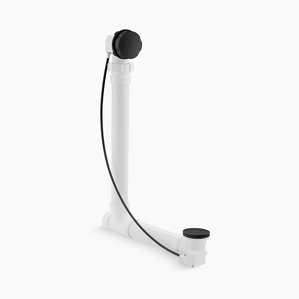 KOHLER Clearflo Cable bath drain with PVC tubing - Matte Black