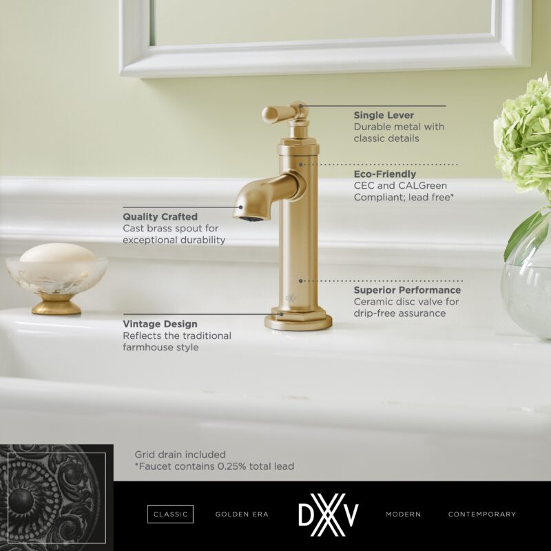 68376 DXV Oak Hill Single Handle Faucet D35155100 Infographic 1 original scaled Taps Depot Ltd.