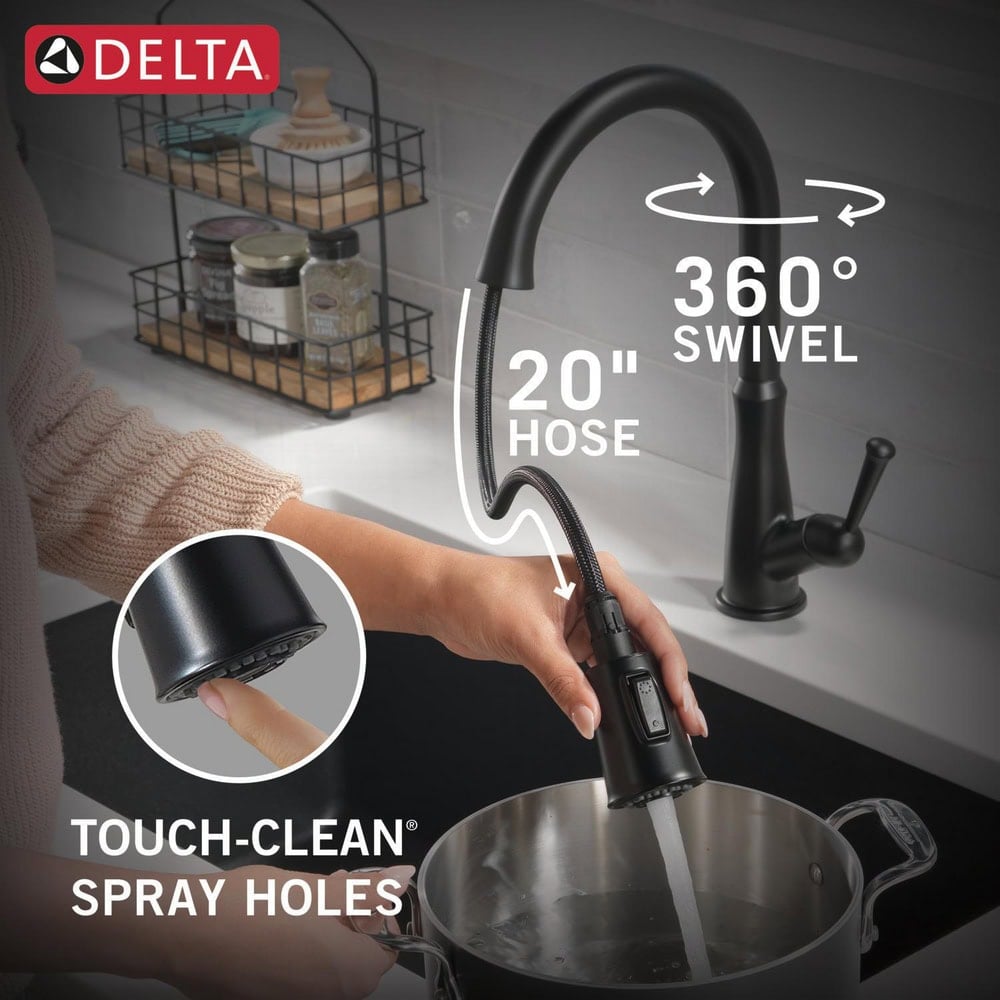 9110-BL-DST_PullDownHose-360Swivel-TouchClean_Kitchen_Infographic_WEB