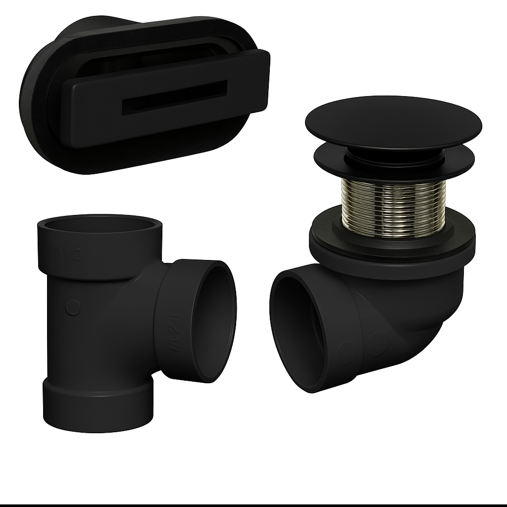 RUBY Canada Freestanding Bathtub POP UP Drain Trim Kit - Matte Black