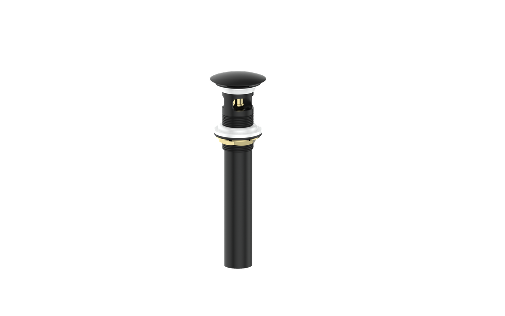 VOGT BATHROOM POP-UP DRAIN WITH OVERFLOW - Matte Black