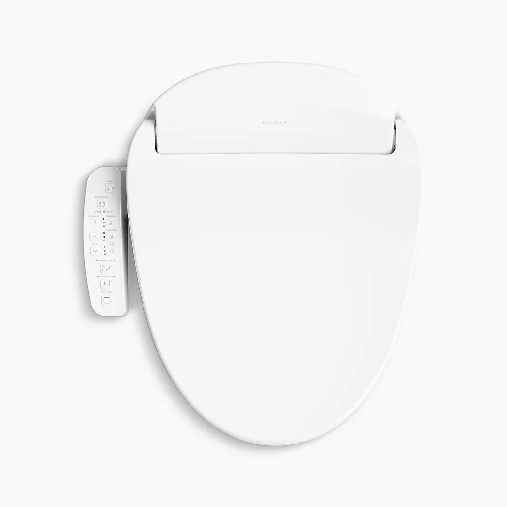 KOHLER PureWash® E580Round-front bidet toilet seat - White