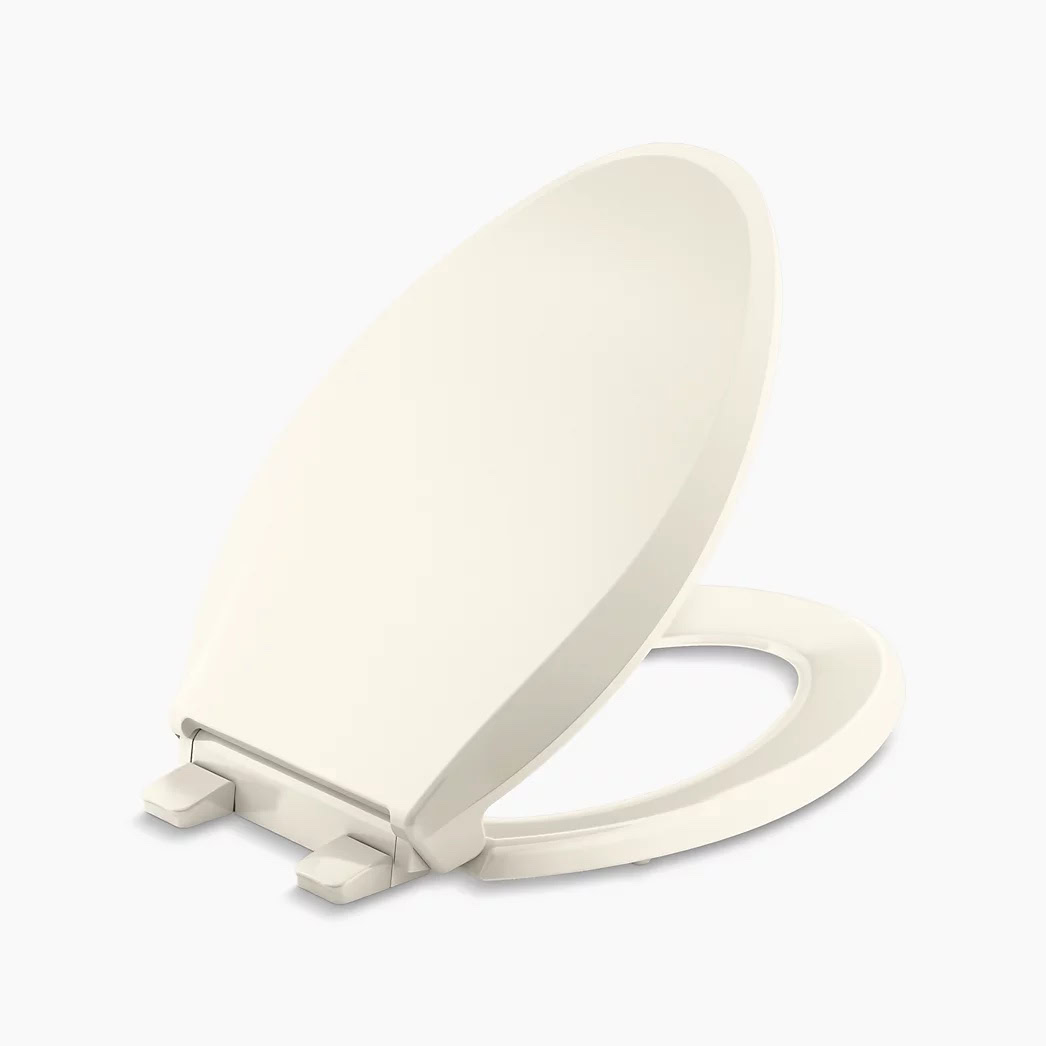 KOHLER Cachet® ReadyLatch® Quiet-Close™ elongated toilet seat - Biscuit