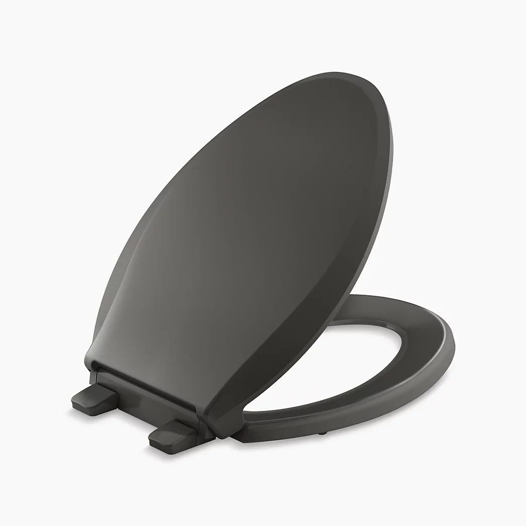 KOHLER Cachet® ReadyLatch® Quiet-Close™ elongated toilet seat - Thunder grey