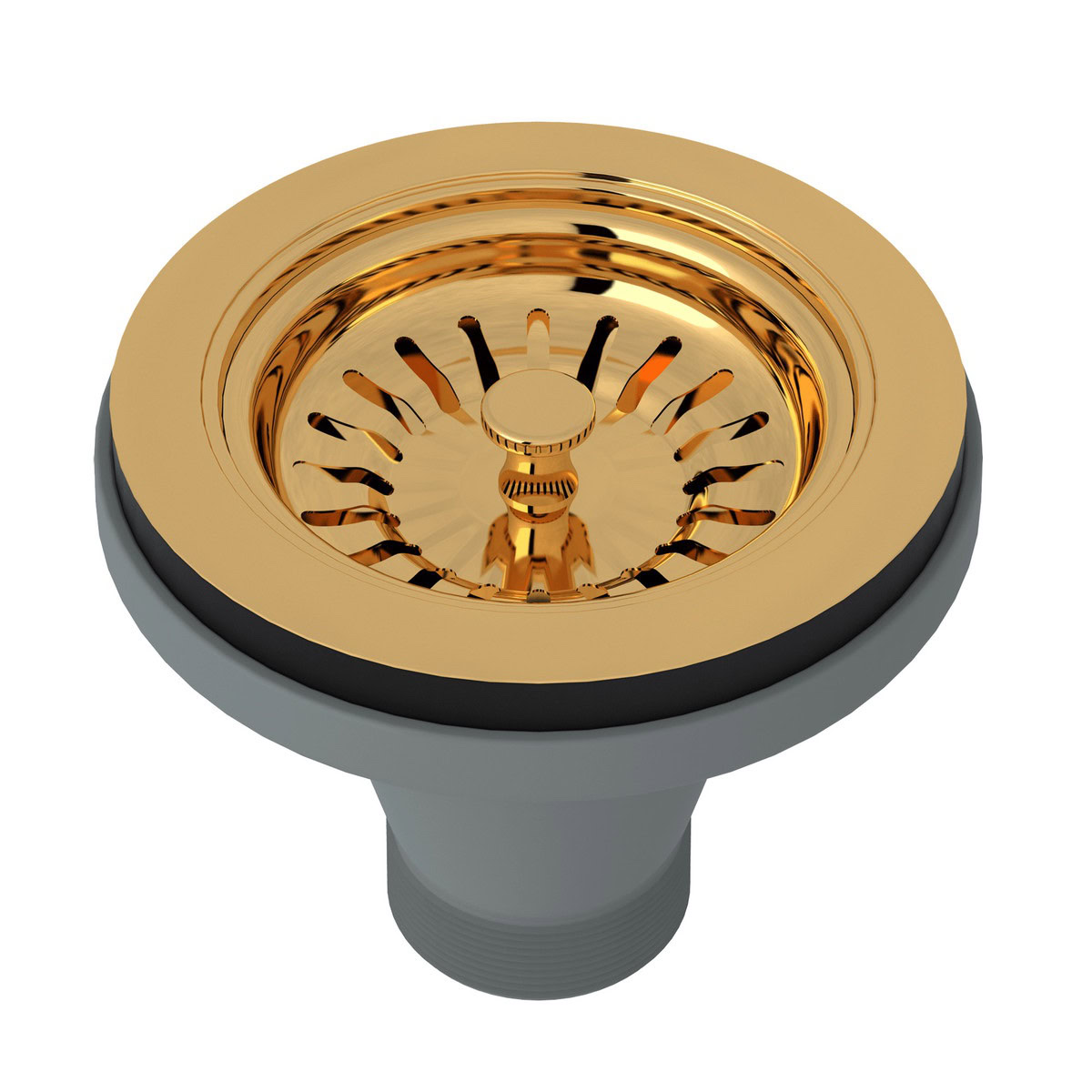 ROHL CANADA Manual Basket Strainer Without Remote Pop-Up - Italian Brass