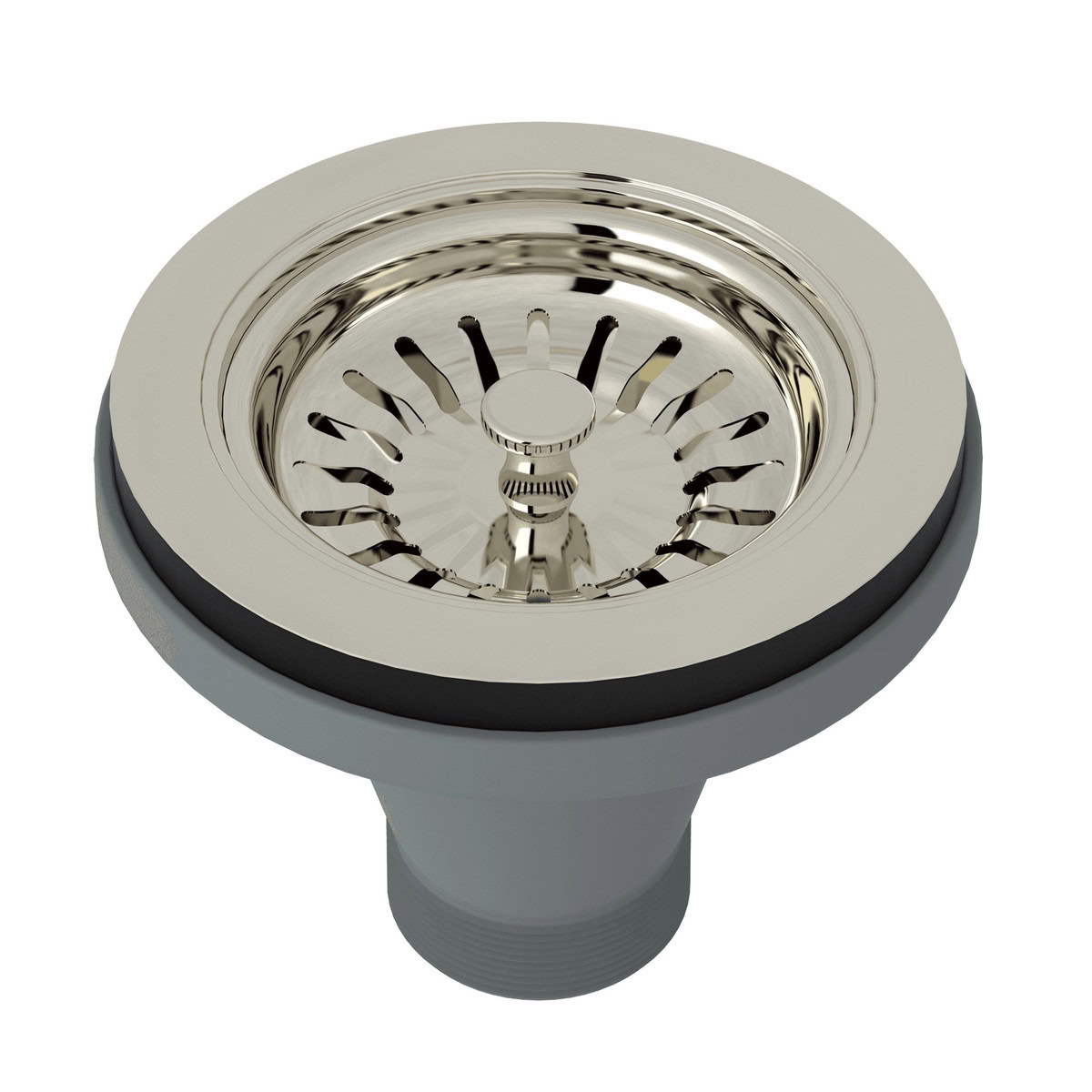 ROHL CANADA Manual Basket Strainer Without Remote Pop-Up - Polished Nickel