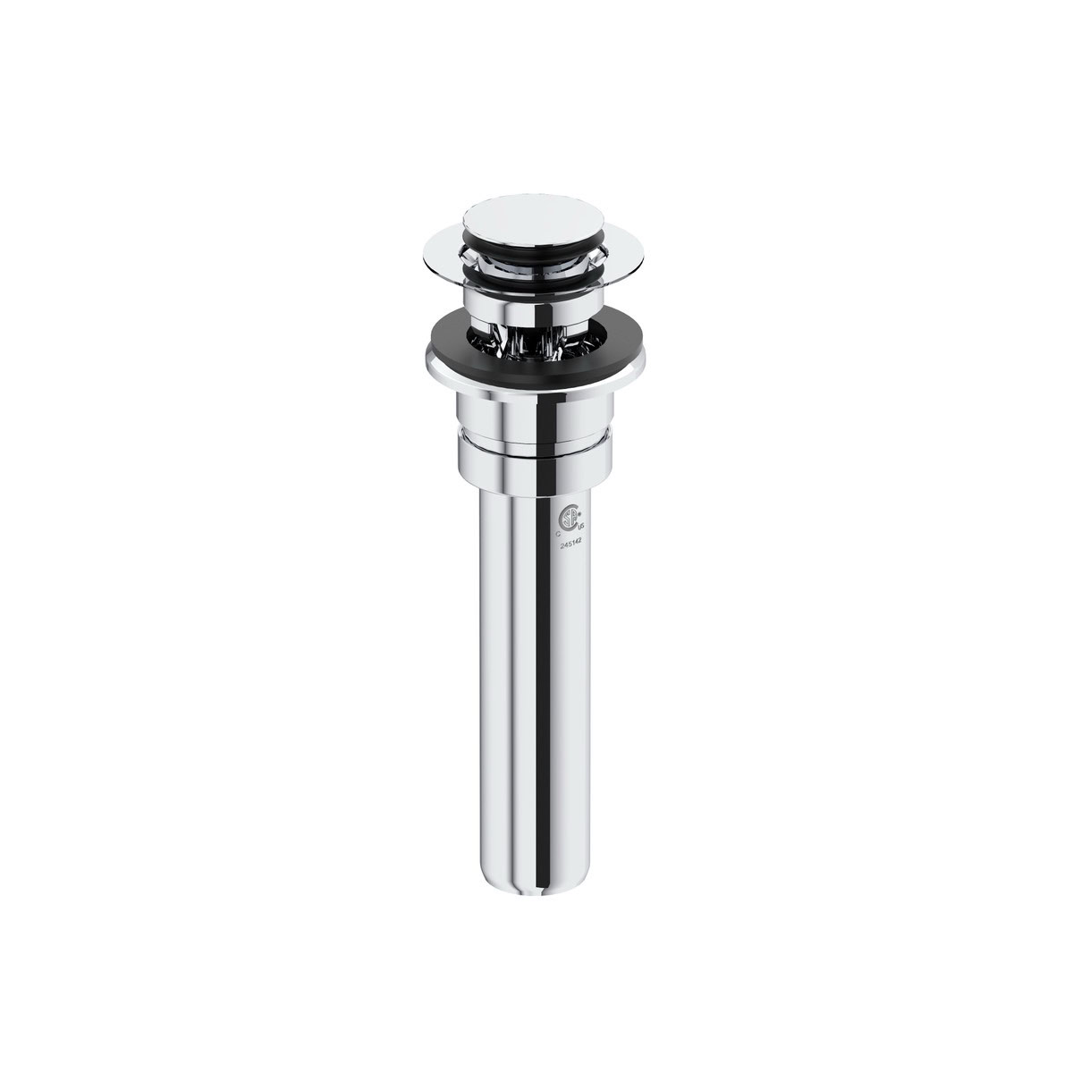 PERRIN & ROWE Push Drain With Overflow - Polished Chrome