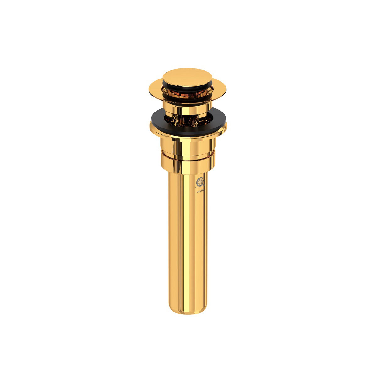 PERRIN & ROWE Push Drain With Overflow - English Gold