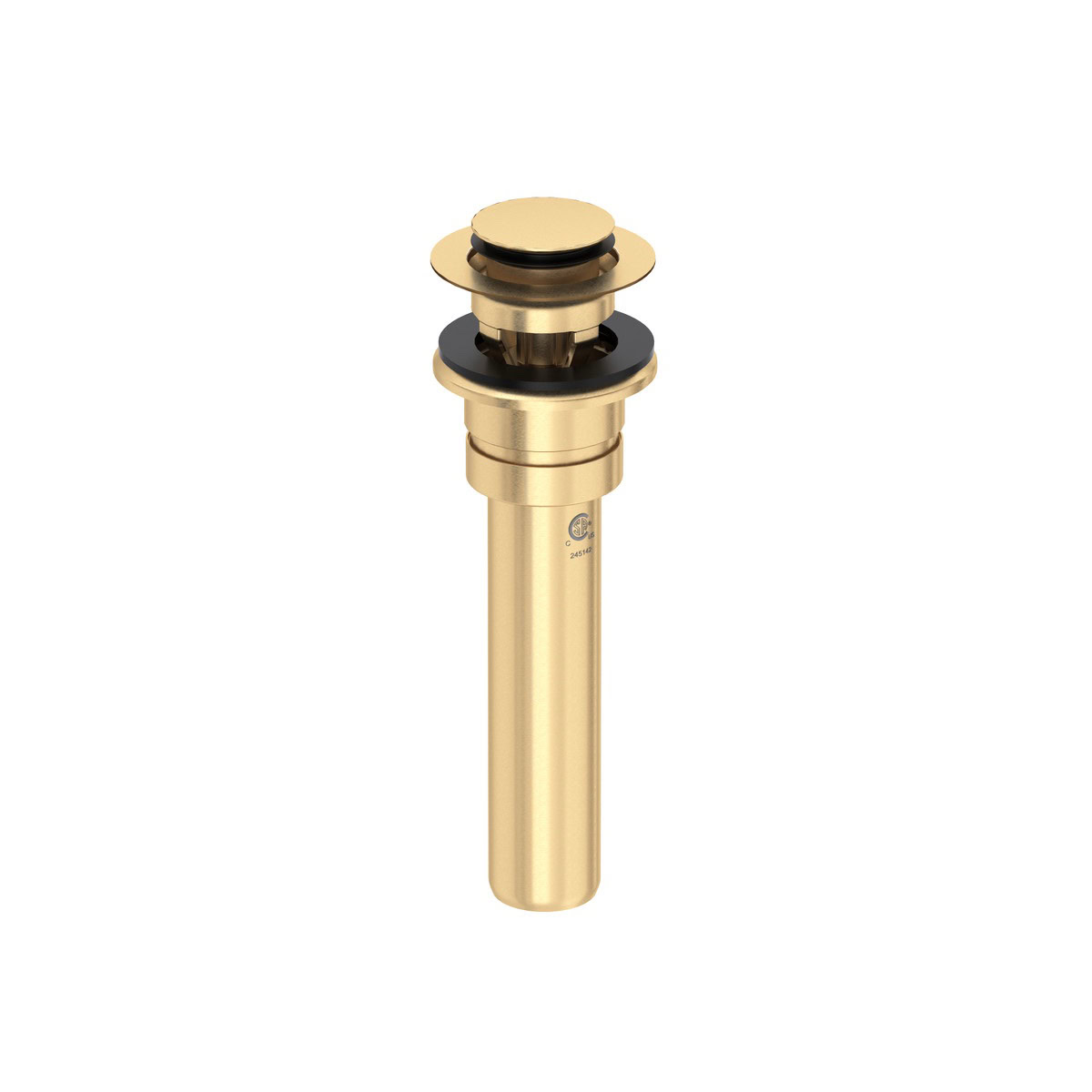PERRIN & ROWE Push Drain With Overflow - Satin English