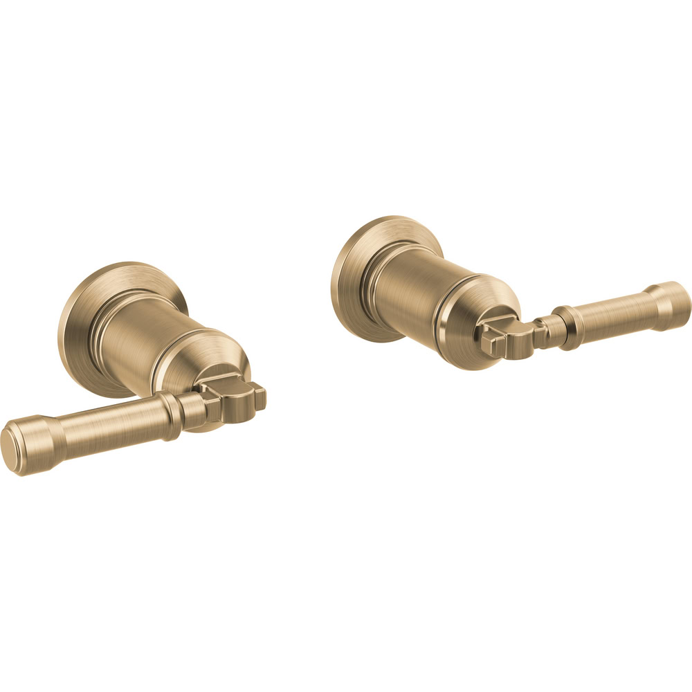 DELTA BRODERICK Wall Mount Bathroom Faucet Handle Kit-Lever - Lumicoat Champagne Bronze