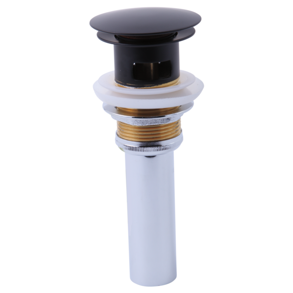 BRIZO Push Button Pop-Up With Overflow - Matte Black