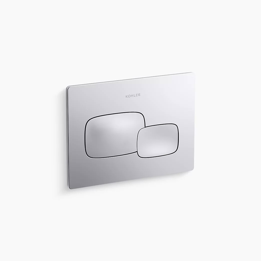 KOHLER Cue® Flush actuator plate for 2"x 4" in-wall tank and carrier system - Polished Chrome