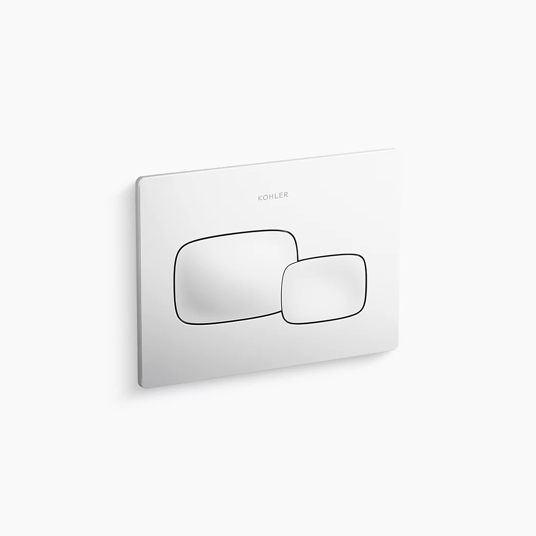 KOHLER Cue® Flush actuator plate for 2"x 4" in-wall tank and carrier system - White