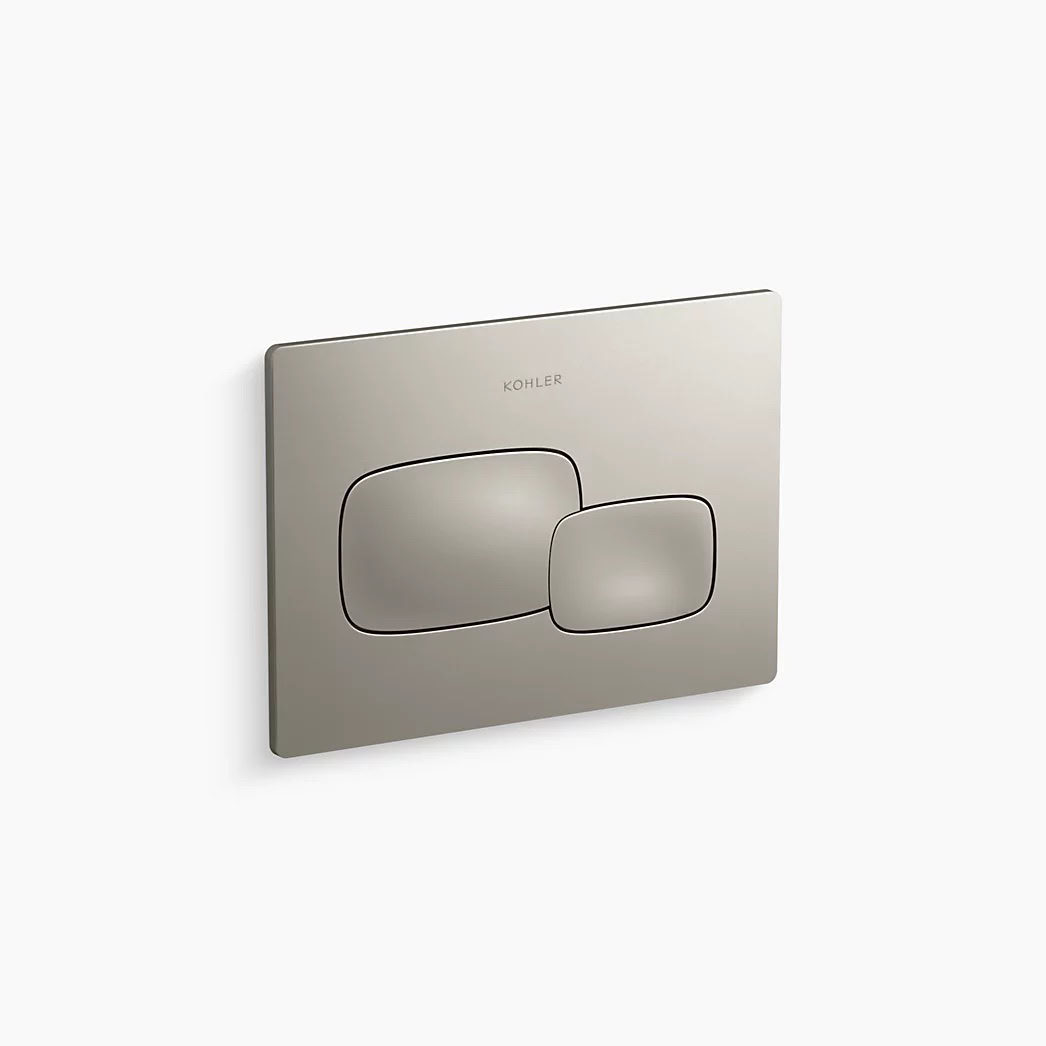 KOHLER Cue® Flush actuator plate for 2"x 4" in-wall tank and carrier system - Vibrant Brushed Nickel