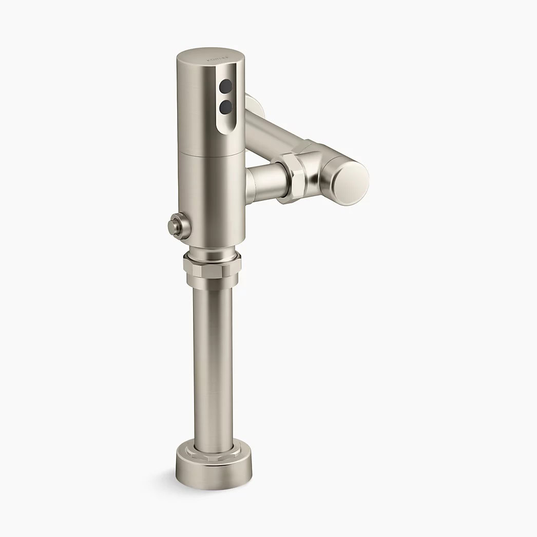 KOHLER Mach® Tripoint® Touchless toilet flushometer, DC-powered, 1.28 gpf - Vibrant Brushed Nickel