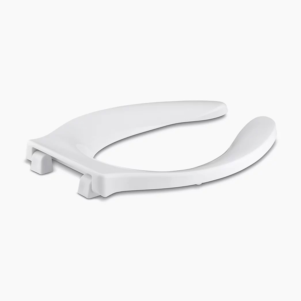 KOHLER Stronghold® Elongated toilet seat with integrated handle and self-sustaining check hinge - White