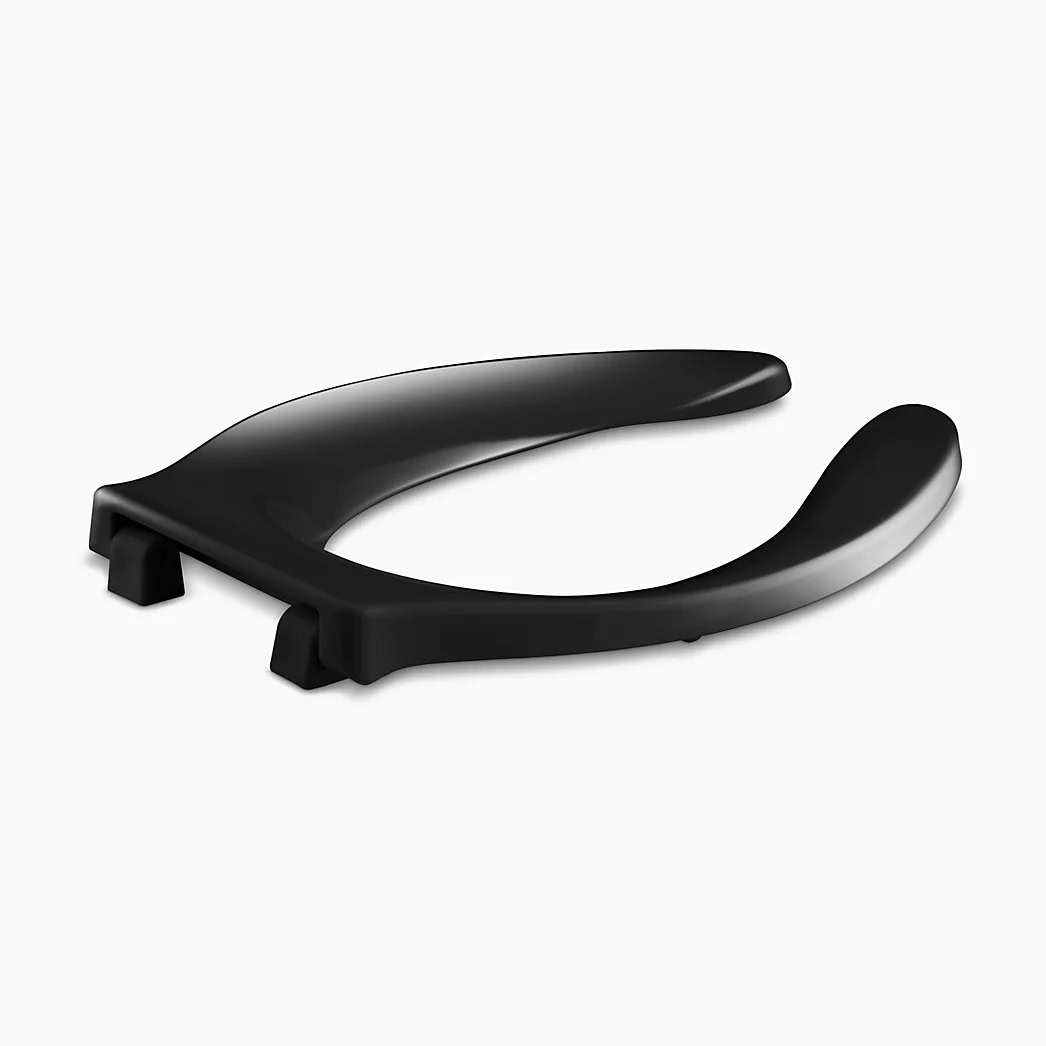 KOHLER Stronghold® Elongated toilet seat with integrated handle and check hinge - Black