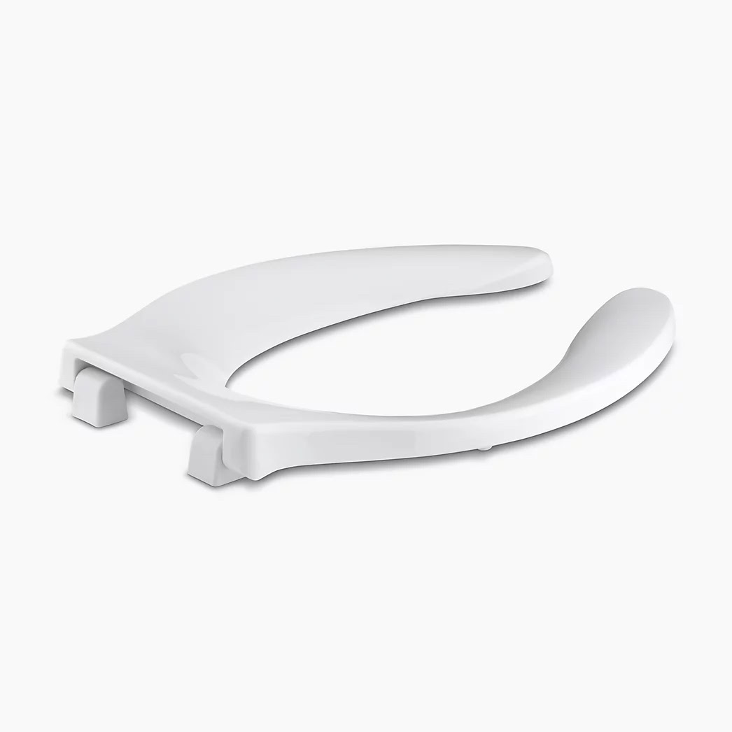 KOHLER Stronghold® Commercial elongated toilet seat with integrated handle and Quiet-Close™ check hinge - White