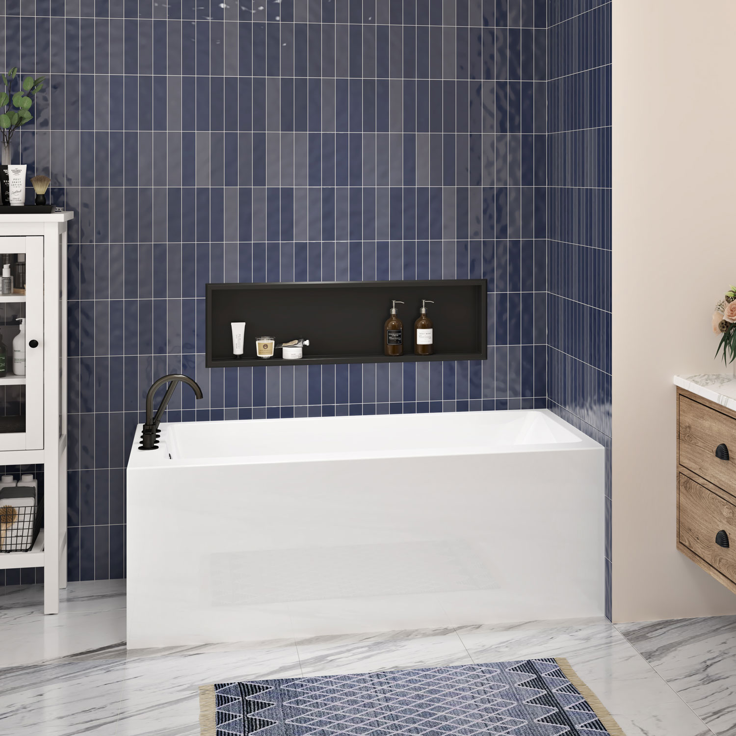 BY26032TA0L1 Zitta Skirt Bathtub BayaII RightCorner LeftDrain 6032 TAPS DEPOT.LTD