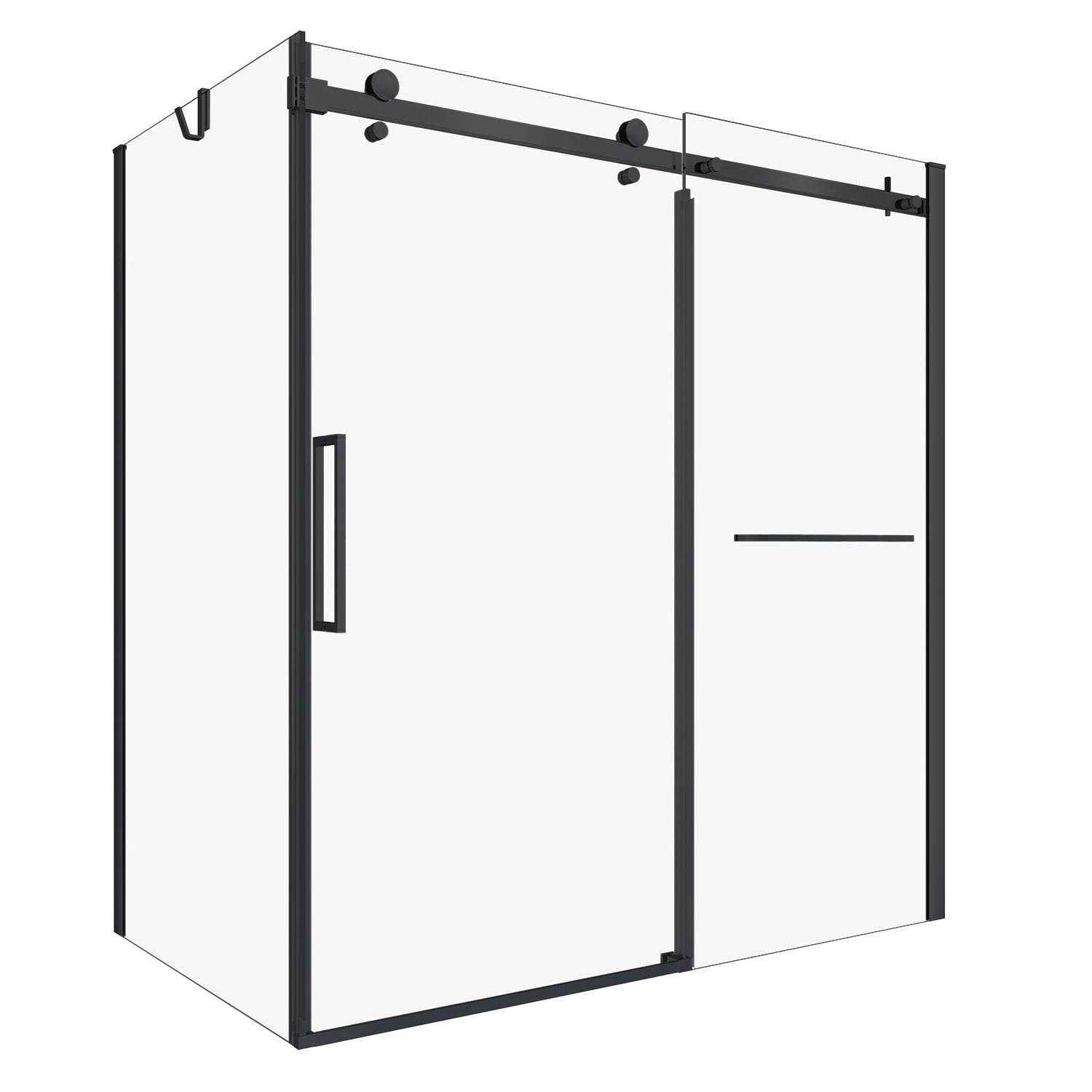 KDB2603200BSTC71-1_Zitta_Bathtub-Door_Bellini2_6032_Corner_BLK&BLK_Clear