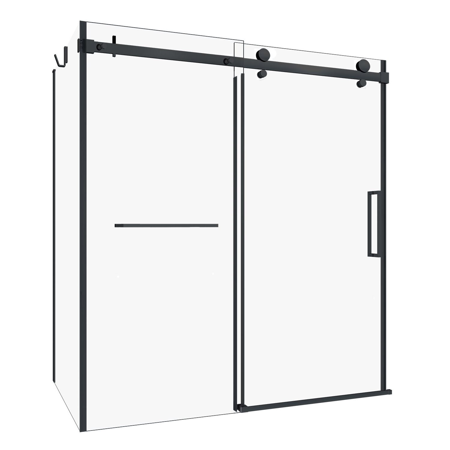 KDB2603200VSTC71-1_Zitta_Bathtub-Door_Bellini2_6032_Corner_BLK&BLK_Clear