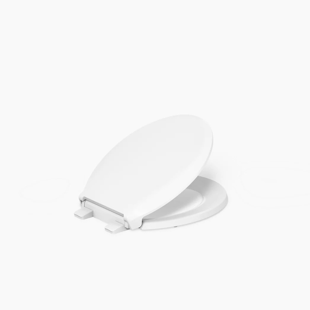 KOHLER Cachet® ReadyLatch® Quiet-Close™ round-front toilet seat - White
