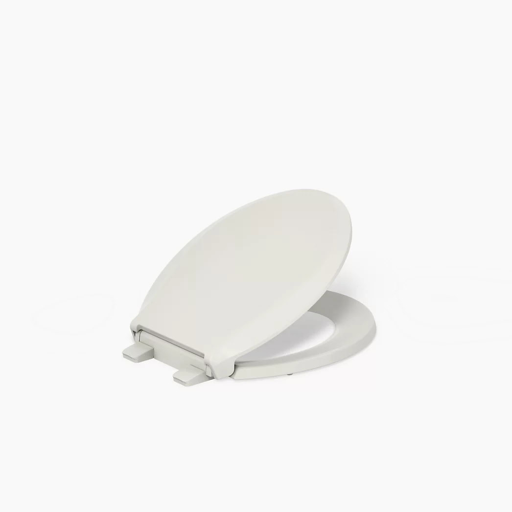 KOHLER Cachet® ReadyLatch® Quiet-Close™ round-front toilet seat - Biscuit