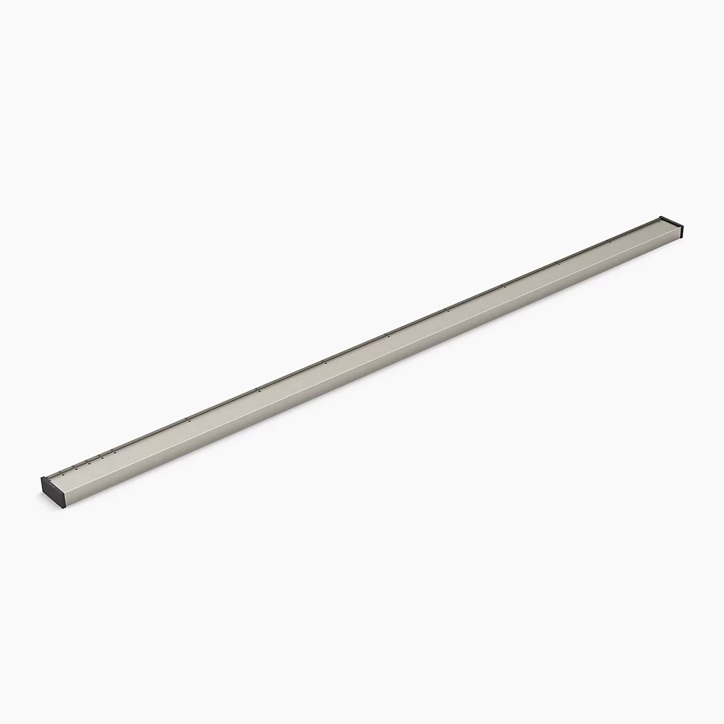 KOHLER 2-1/2" x 60" linear drain grate with tile-in panel - Anodized Brushed Nickel