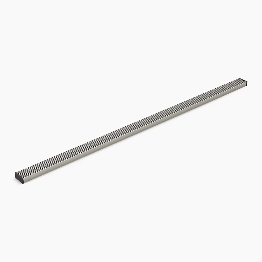 KOHLER 2-1/2" x 60" linear drain grate with lattice pattern - Anodized Brushed Nickel