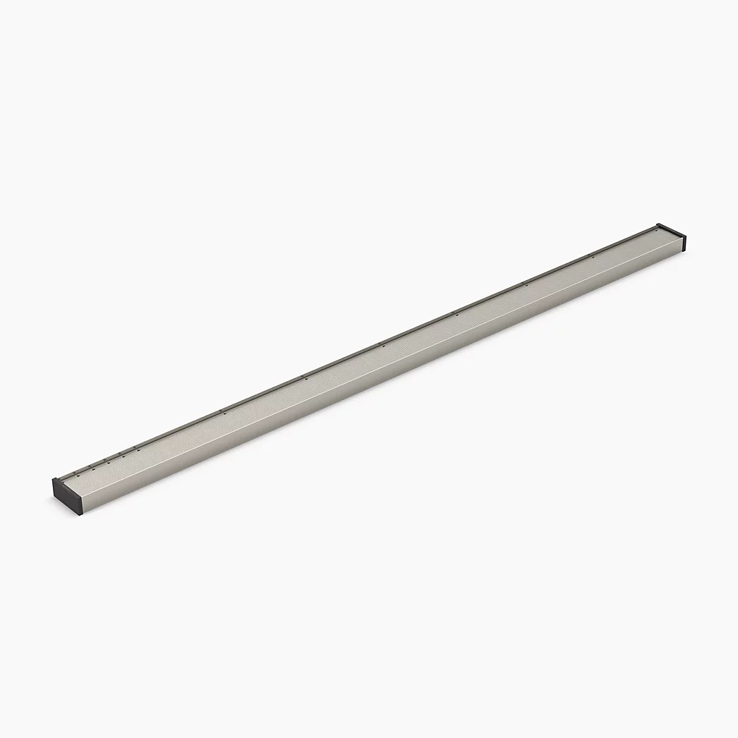 KOHLER 2-1/2" x 48" linear drain grate with tile-in panel - Anodized Brushed Nickel