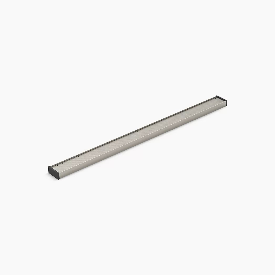 KOHLER 2-1/2" x 36" linear drain grate with tile-in panel - Anodized Brushed Nickel