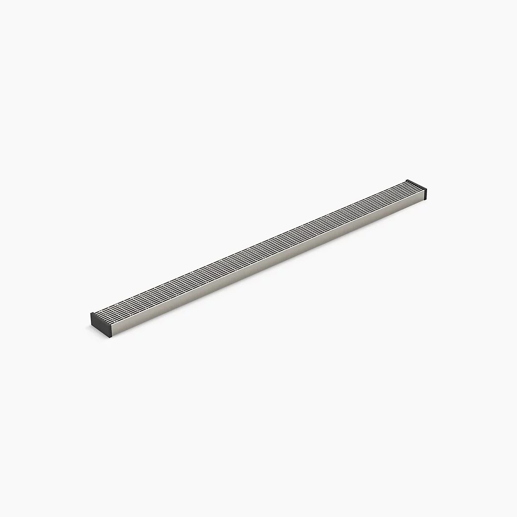 KOHLER 2-1/2" x 36" linear drain grate with lattice pattern - Anodized Brushed Nickel